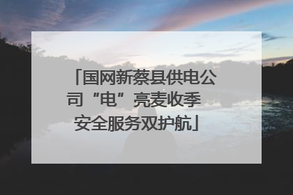 国网新蔡县供电公司“电”亮麦收季 安全服务双护航
